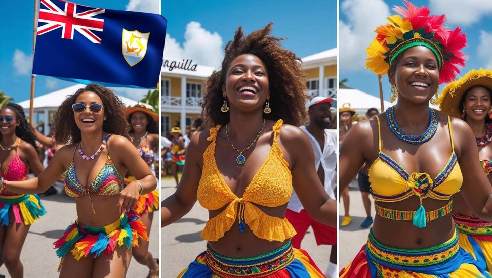 Caribbean women dancing during a festival