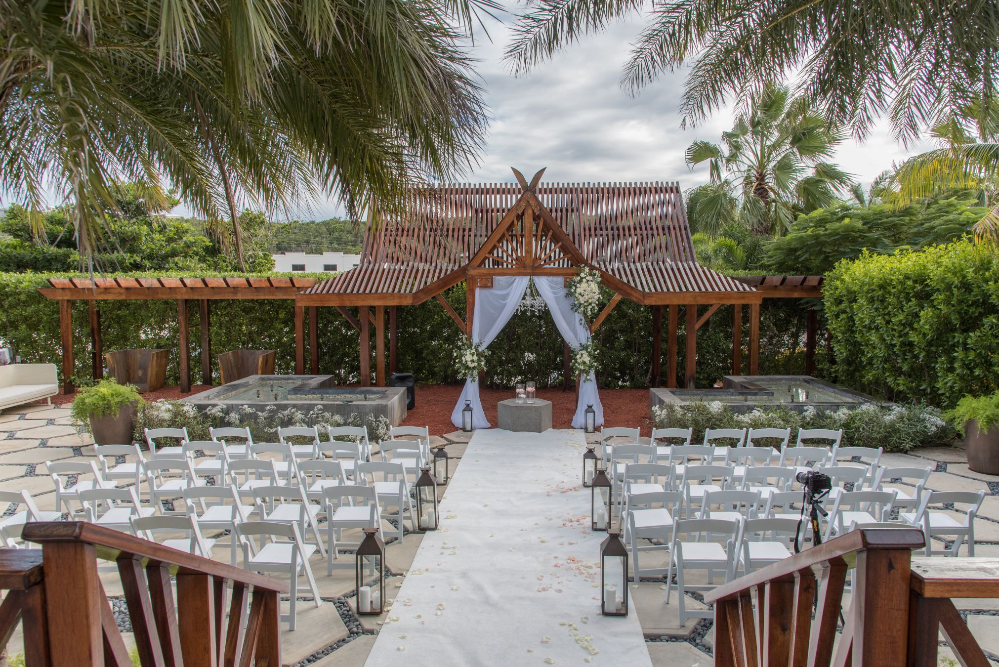 wedding ceremony set up